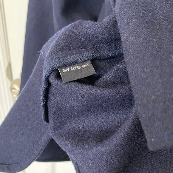 Ralph Lauren Polo Jeans Med Navy Wool Blend Button Shirt Jacket Preppy Cabincore - Picture 10 of 12